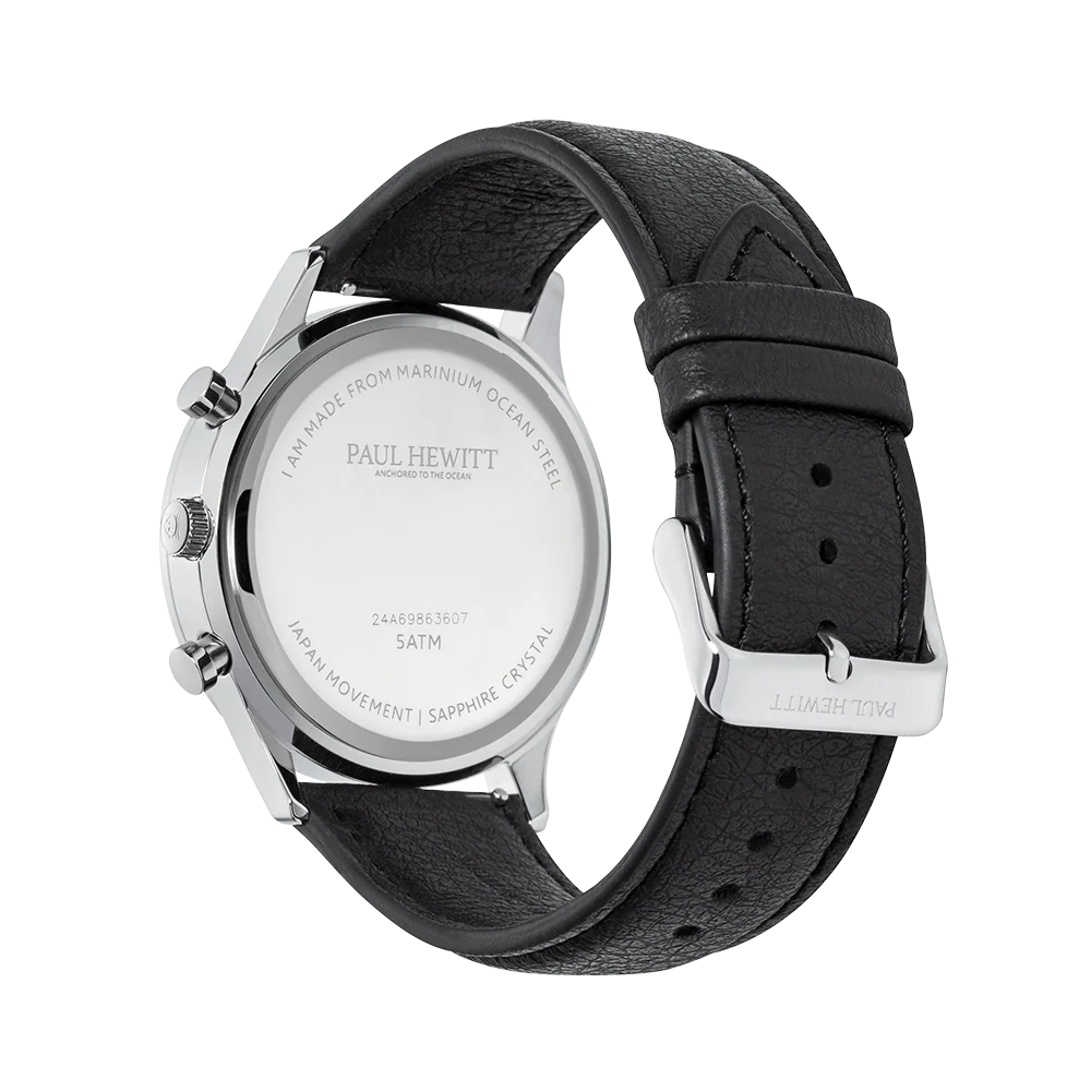 Chrono Quartz Leather black