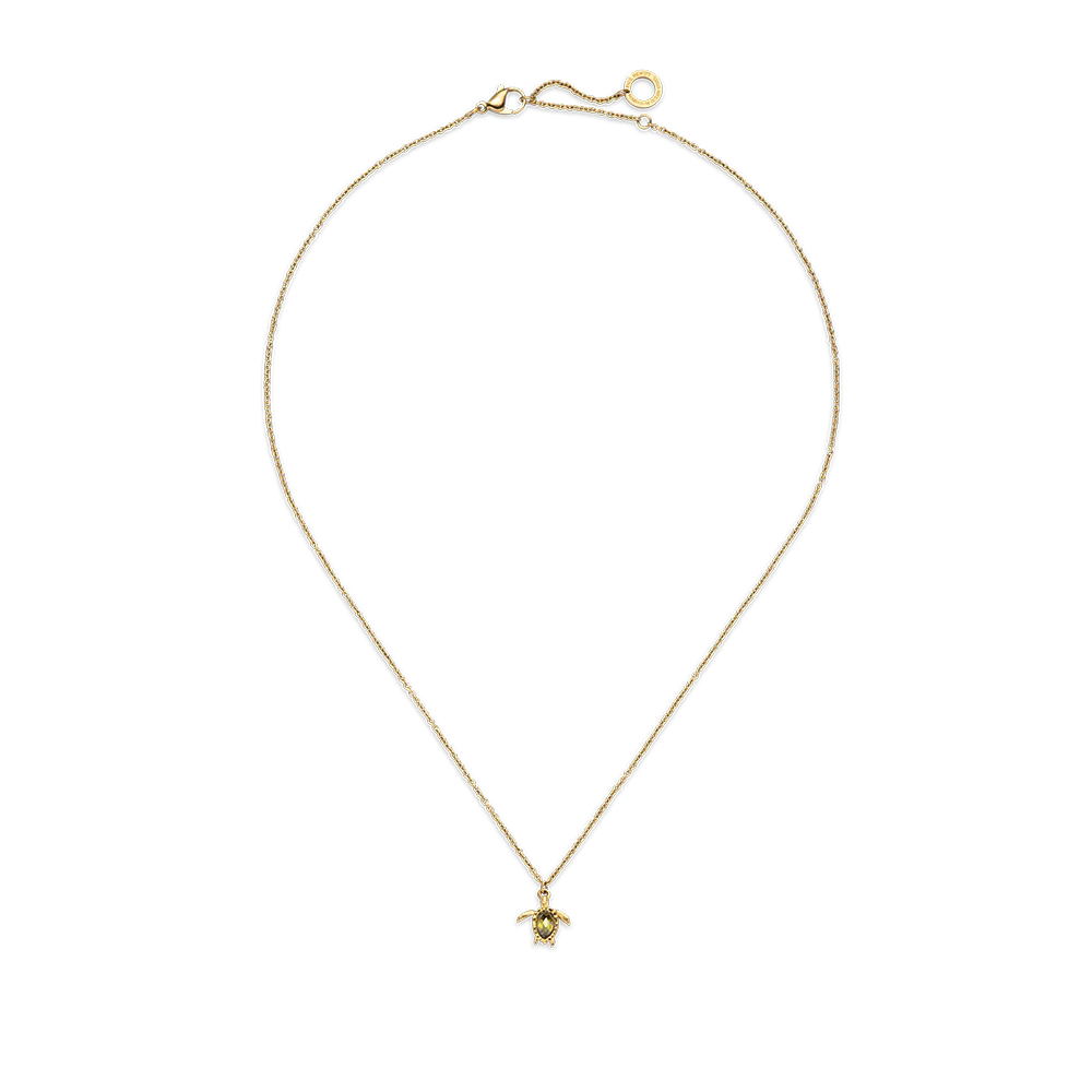 Turtle Mono Necklace Gold