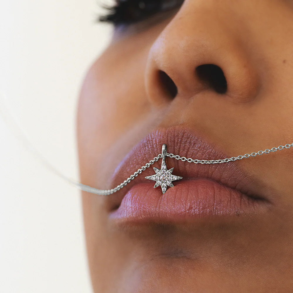 Windrose Mono Necklace Silver