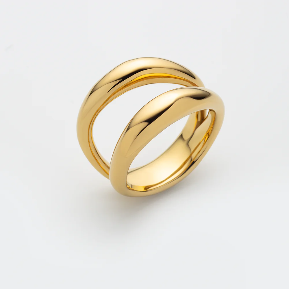 Waves Ring Gold