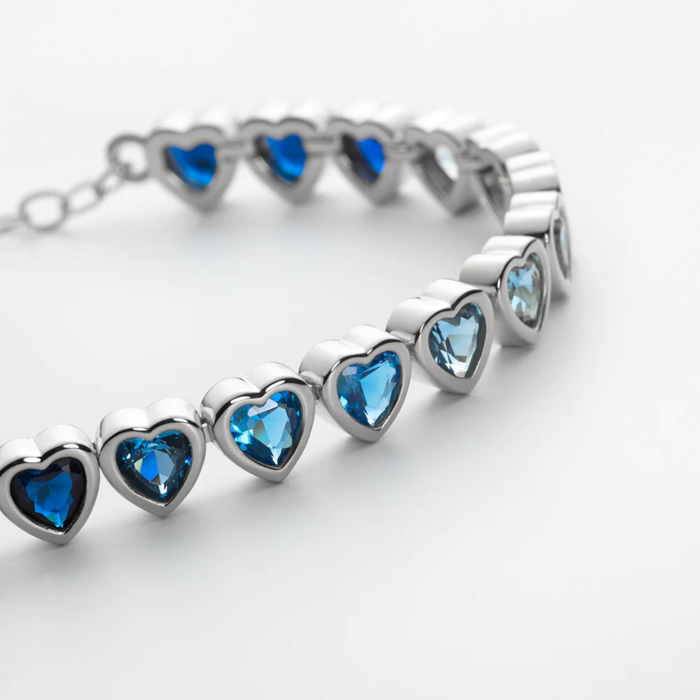 Heart of the Sea​ Rainbow Bracelet Silver
