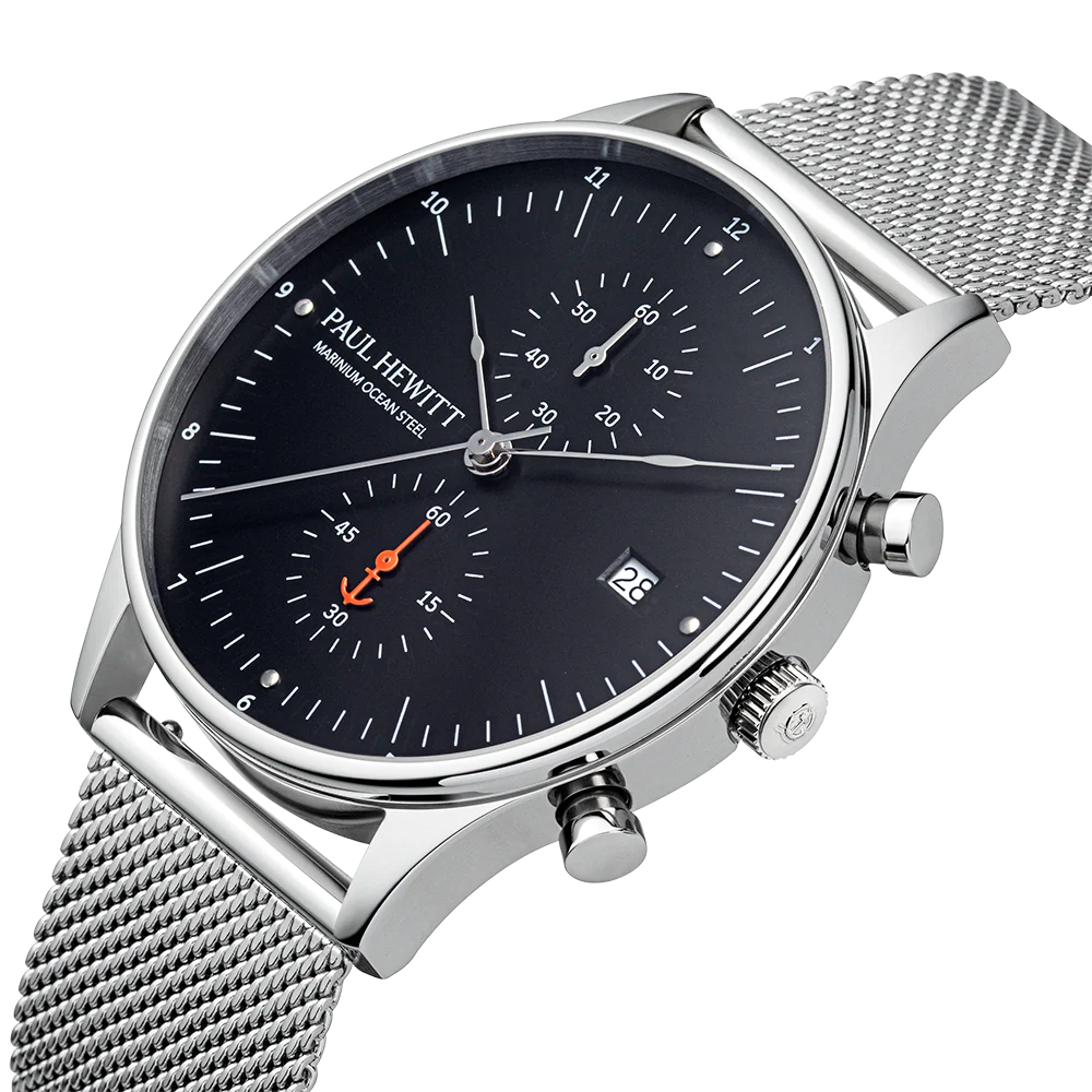 Chrono Quartz Mesh silver