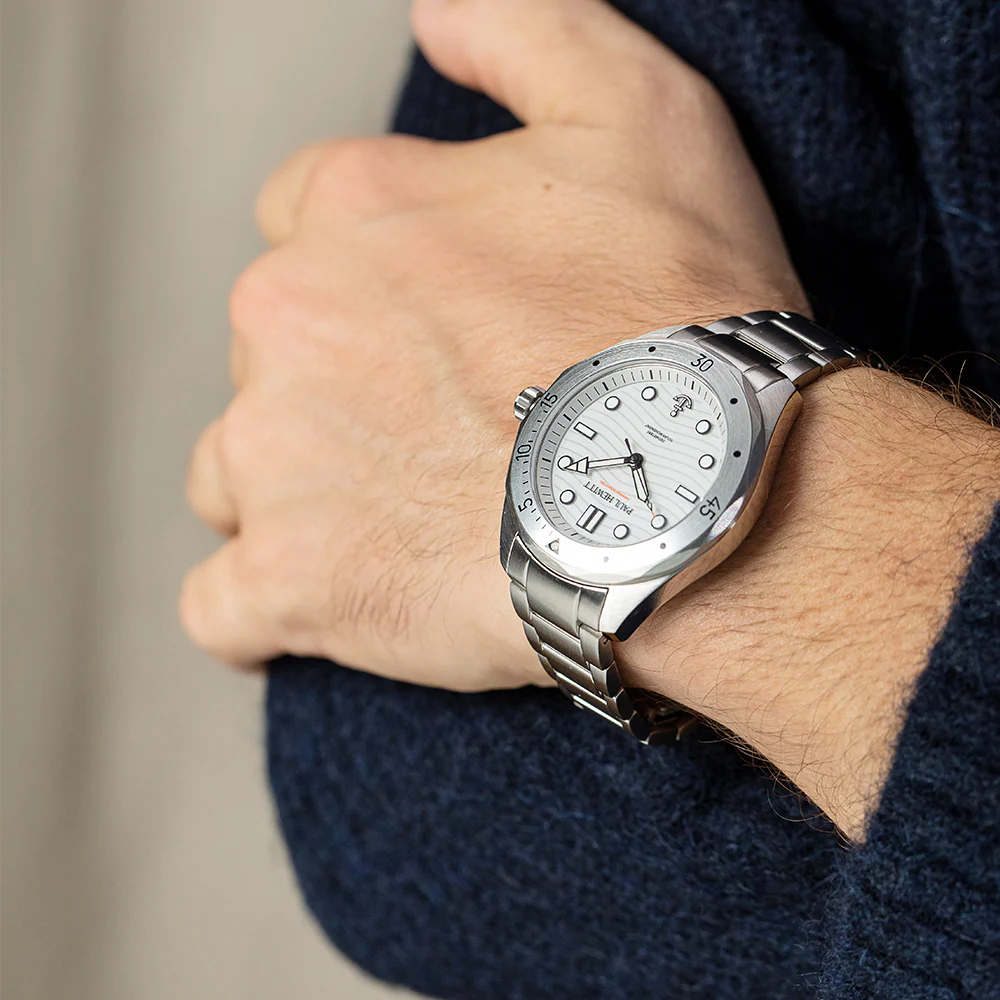 Ocean Diver Watch Silver White