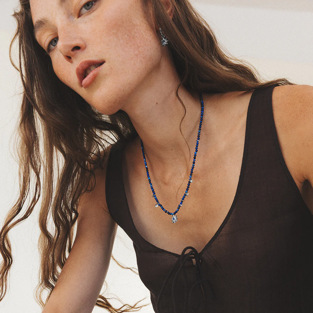 Aurora Azure Necklace Silver