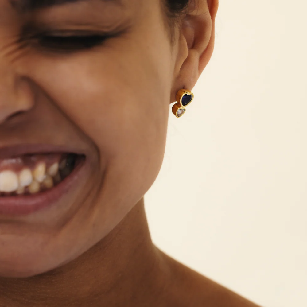 Heart of the Sea​ Rainbow Earring Gold