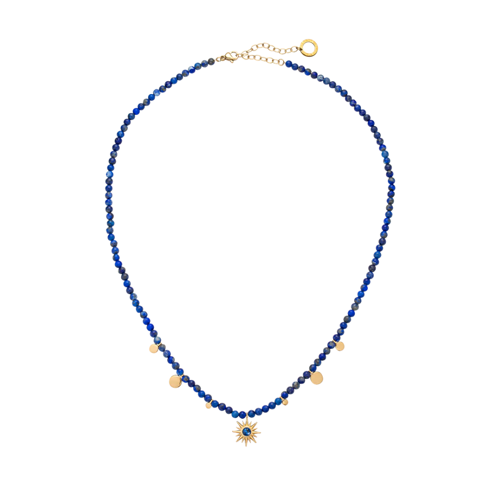 Aurora Azure Necklace Gold