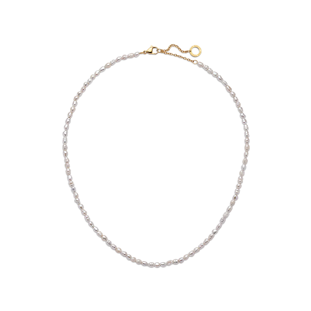 Pearl necklace gold
