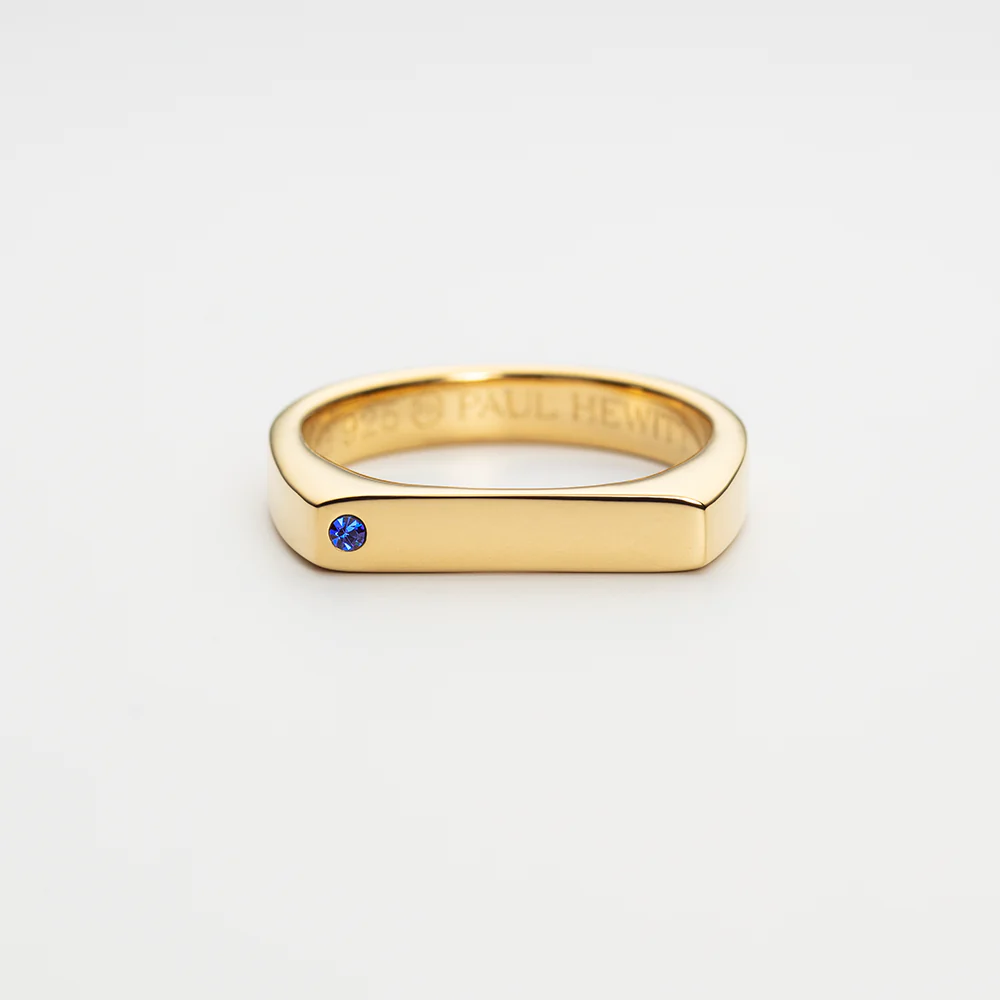 Ring Signet Brilliant Cut Gold