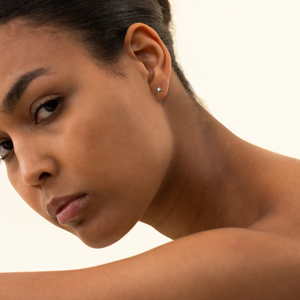 Windrose Mono Earring Silver