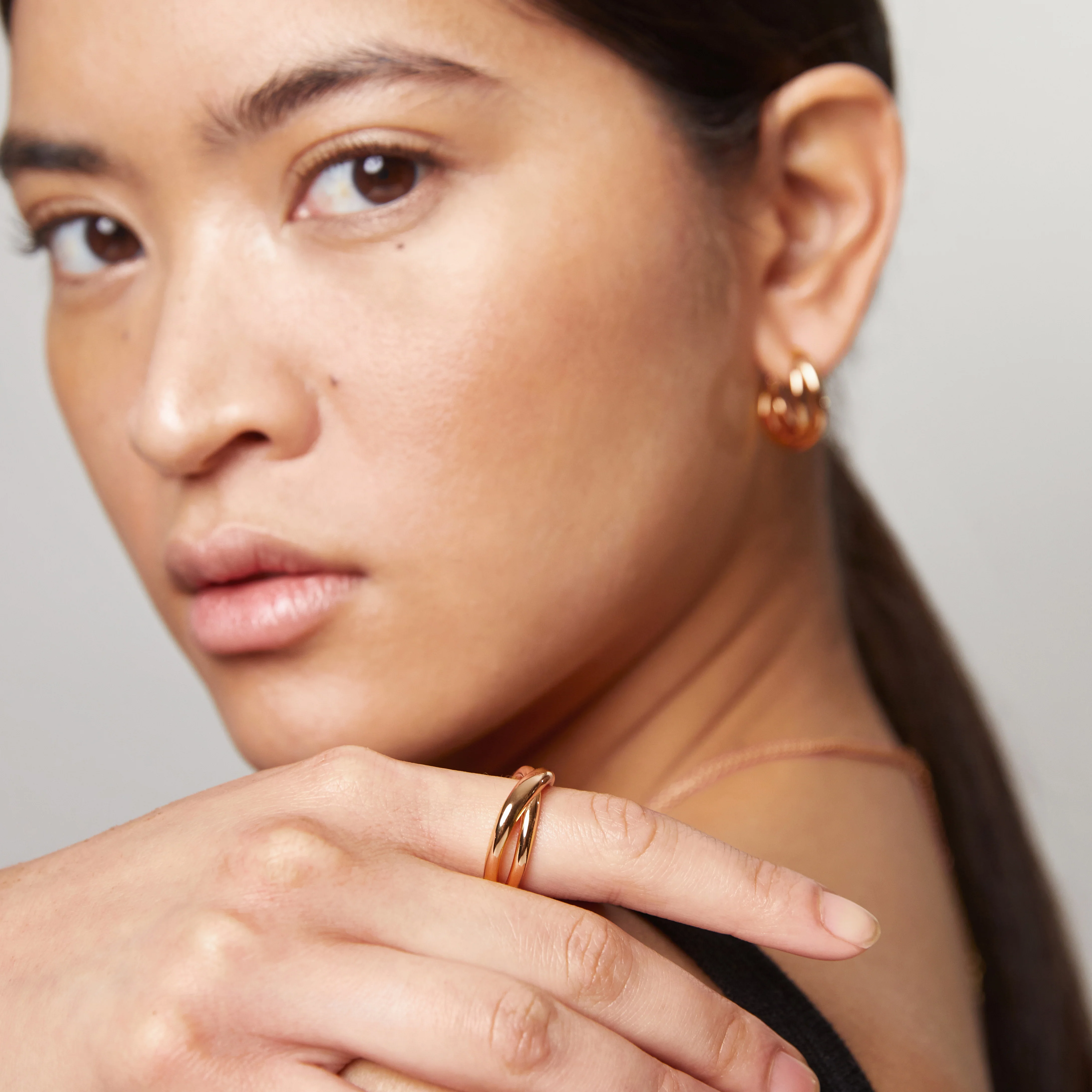 Waves Twisted Ring Rose Gold