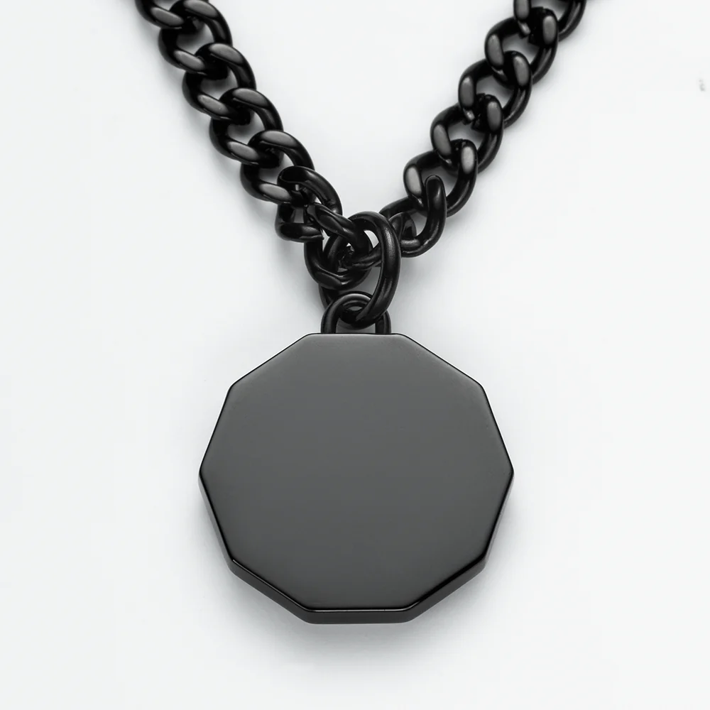 Men's Windrose III Necklace Black
