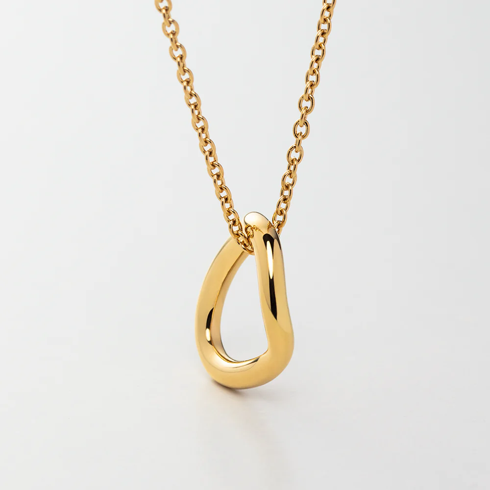 Waves Mono Necklace Gold