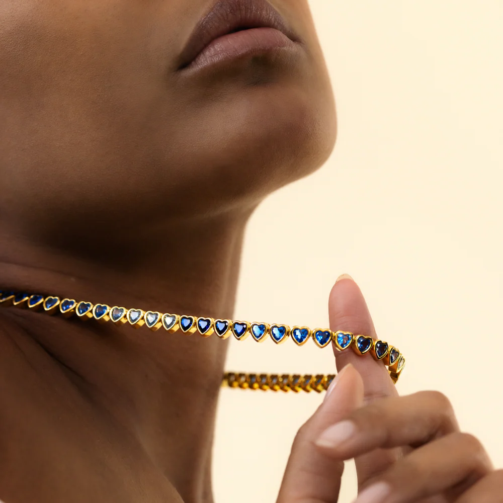 Heart of the Sea Rainbow Necklace Gold