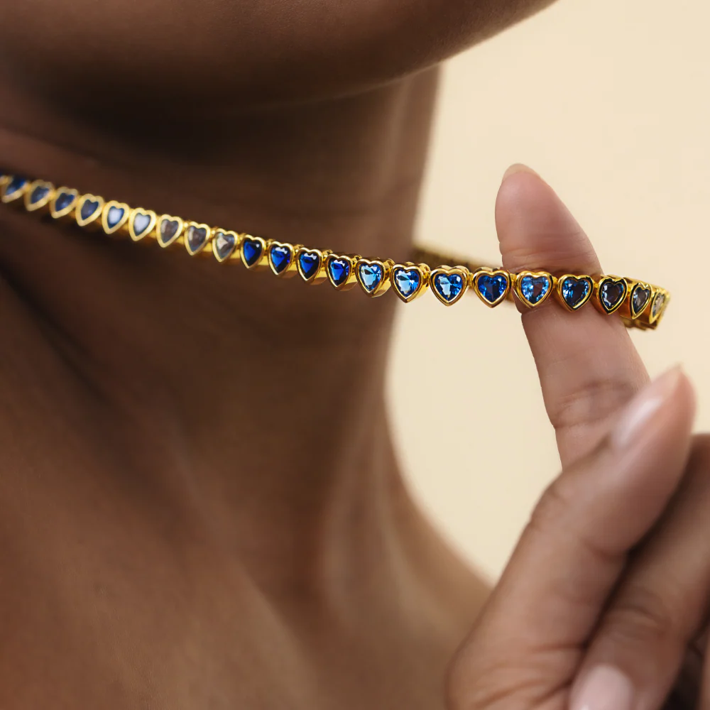 Heart of the Sea Rainbow Necklace Gold