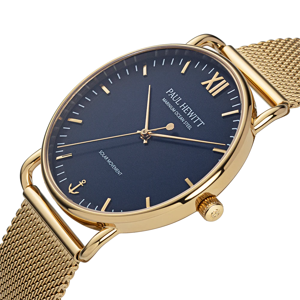 Sailor 39 mm watch gold blue