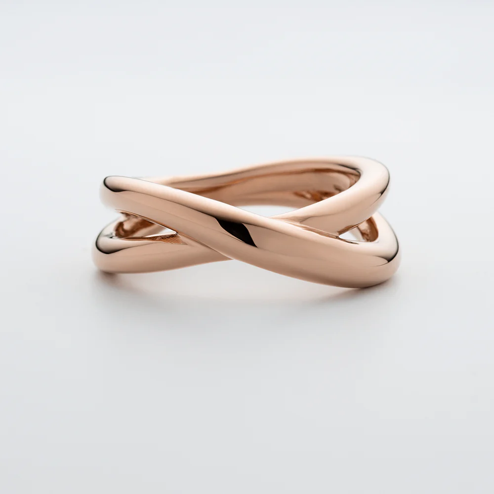 Waves Twisted Ring Rose Gold