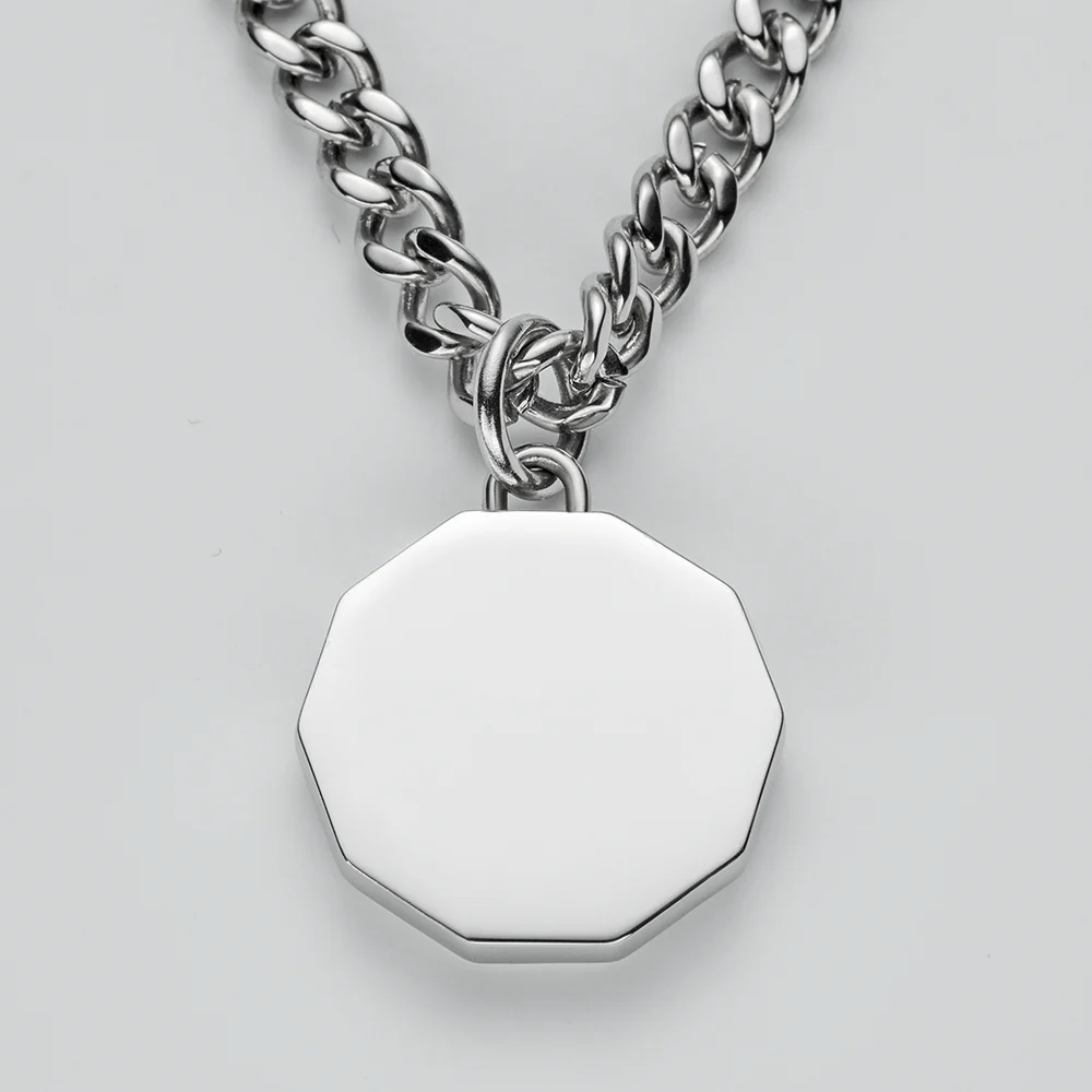 Men's Windrose III Necklace Silver