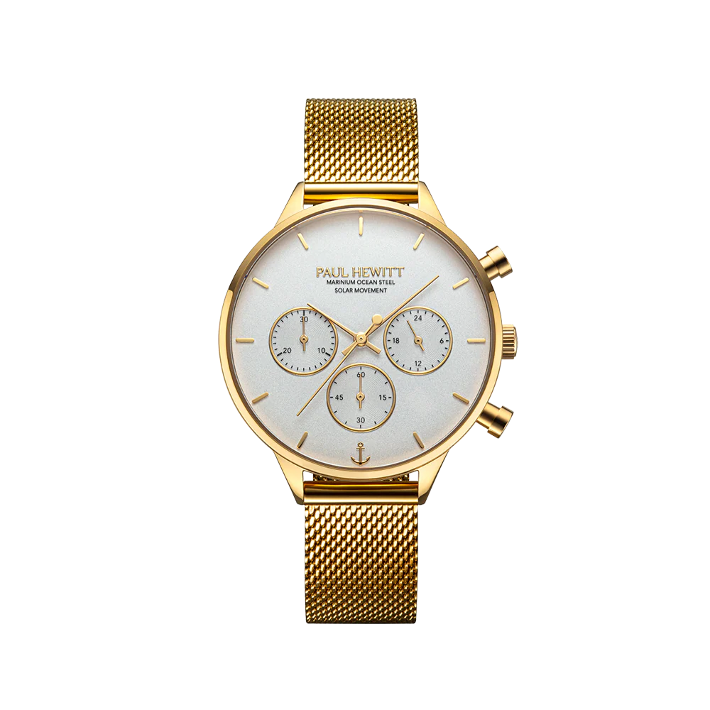 Oceanpulse watch gold white