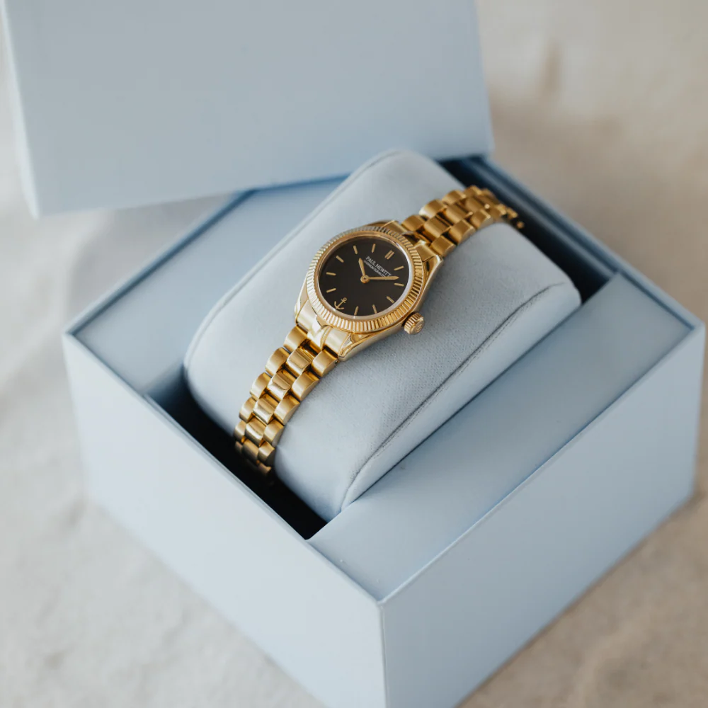 Petit Soleil Round Watch Gold Black