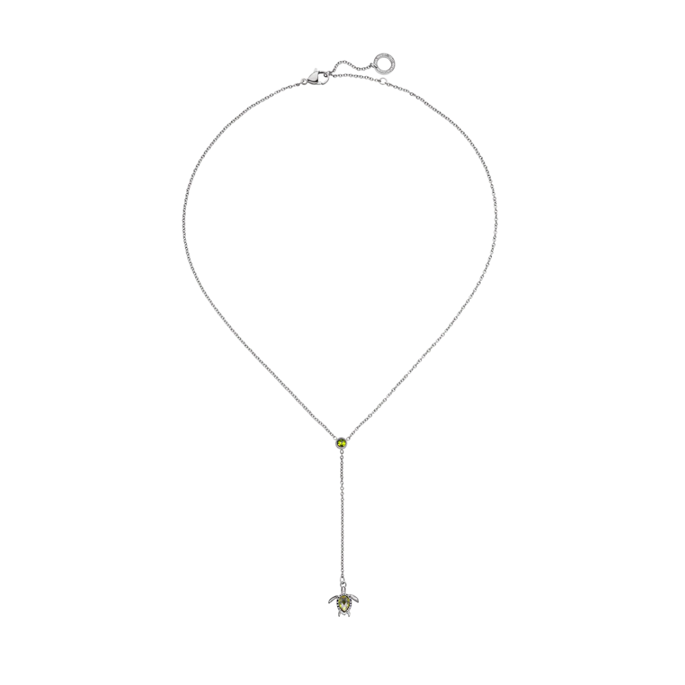 Turtle Y Necklace Silver