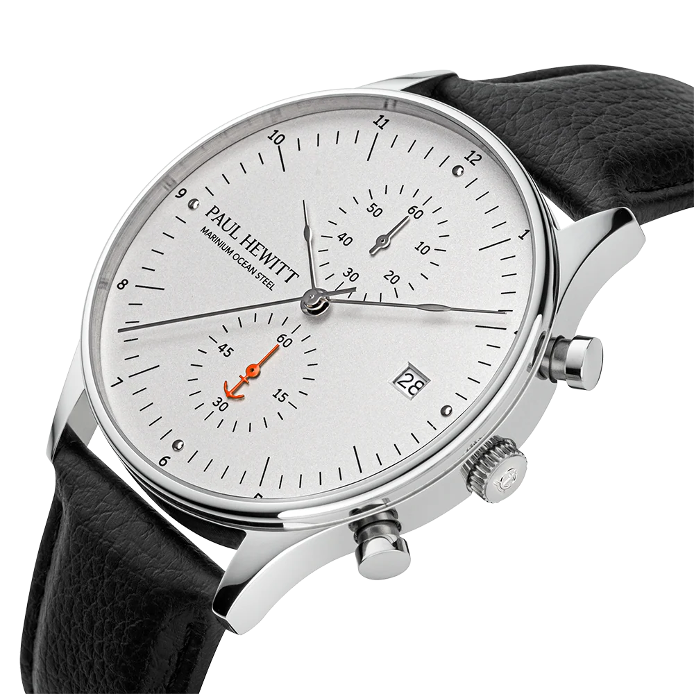 Chrono Quartz Leather black