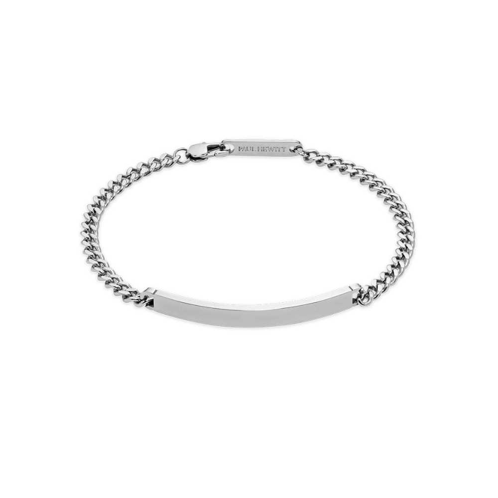 Men's Engravable ID bracelet silver