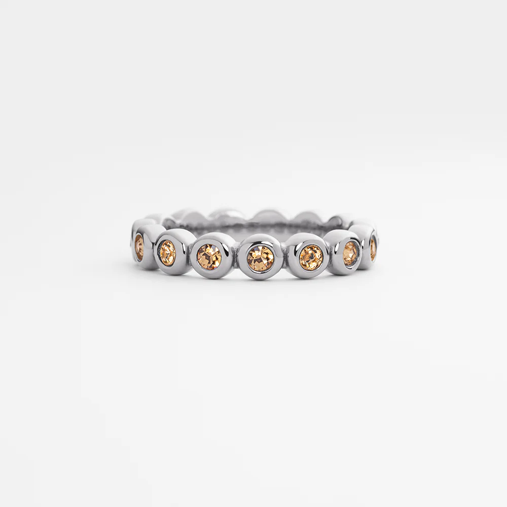 Ring Rainbow Stones Silver