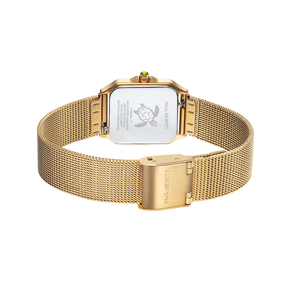 Petite Tortue white & gold