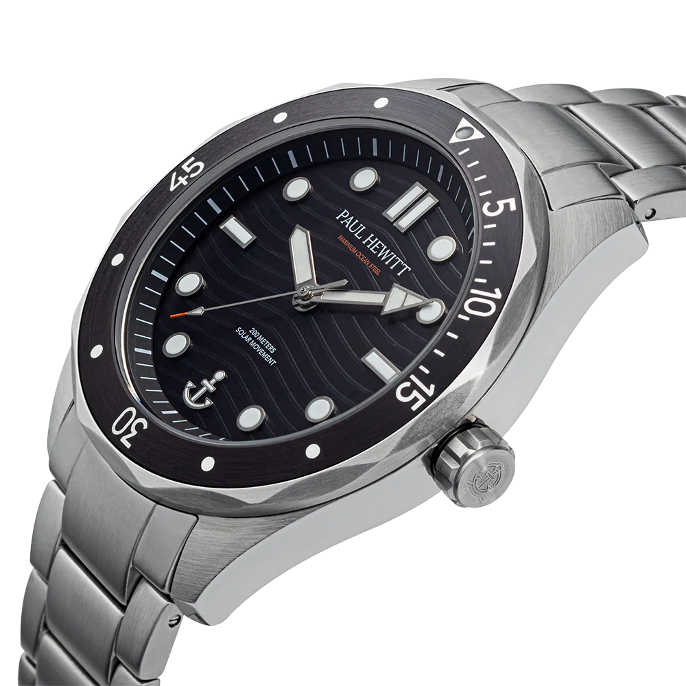 Ocean Diver Watch Silver Black