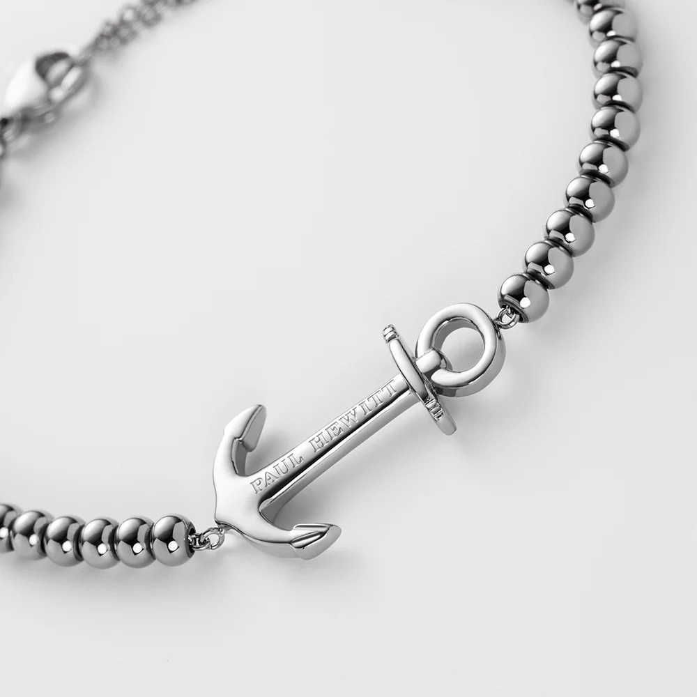 The Anchor Beads Bracelet silver
