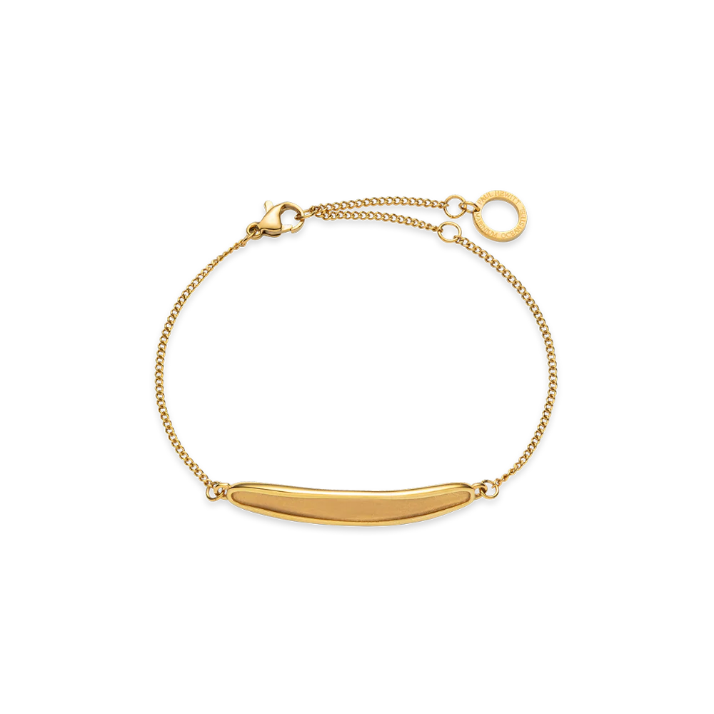 Engravable Plate Bracelet Gold