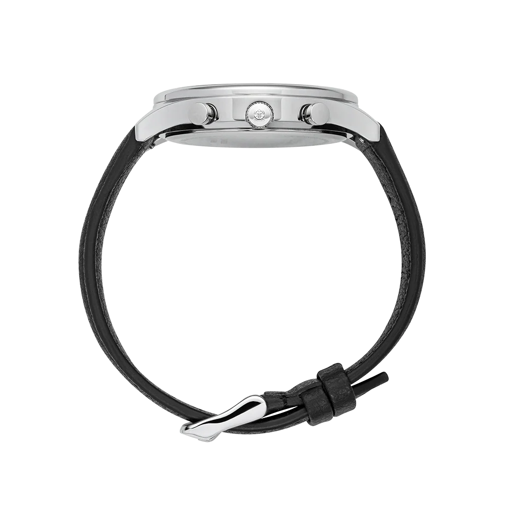 Chrono Quartz Leather black