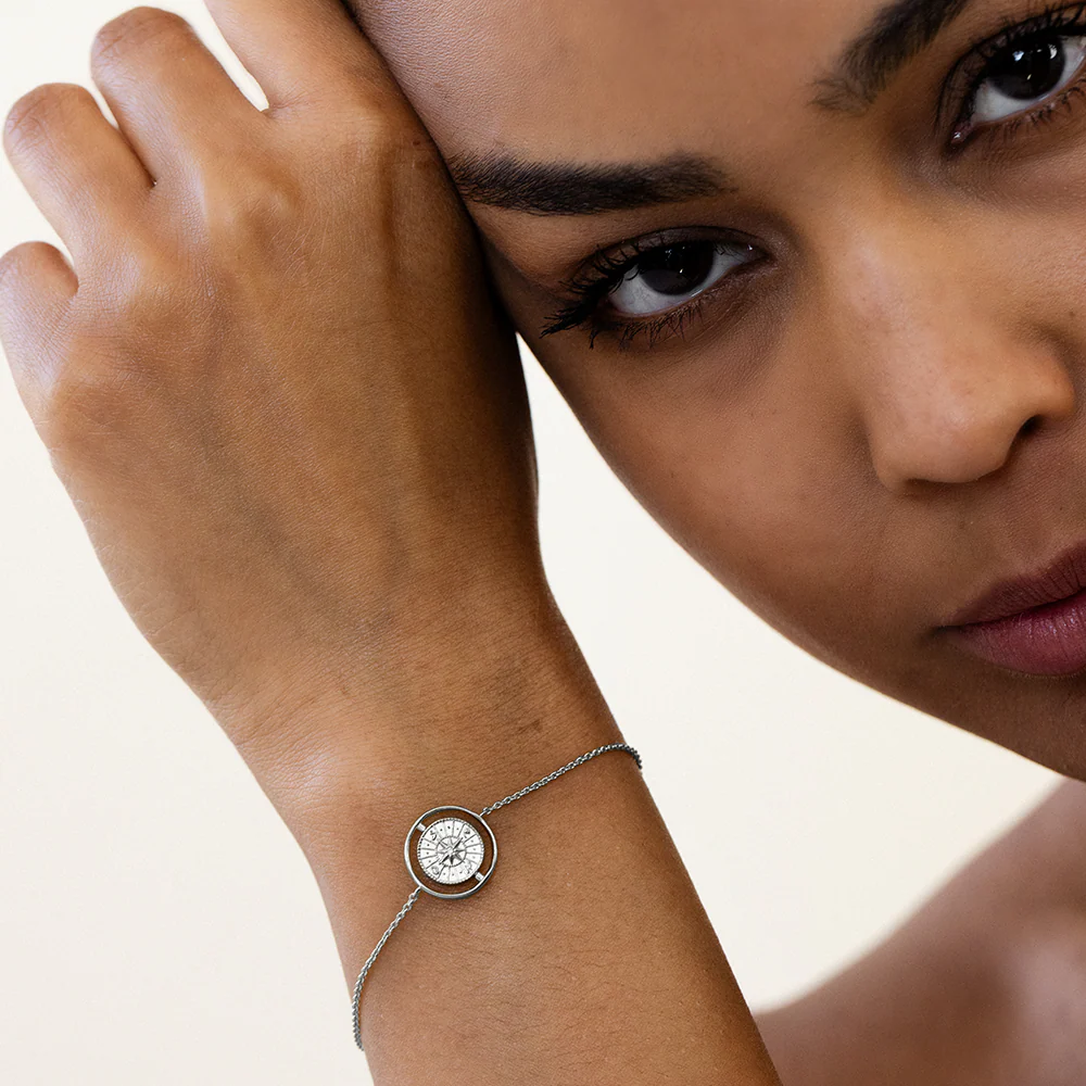 Windrose Twister Bracelet Silver