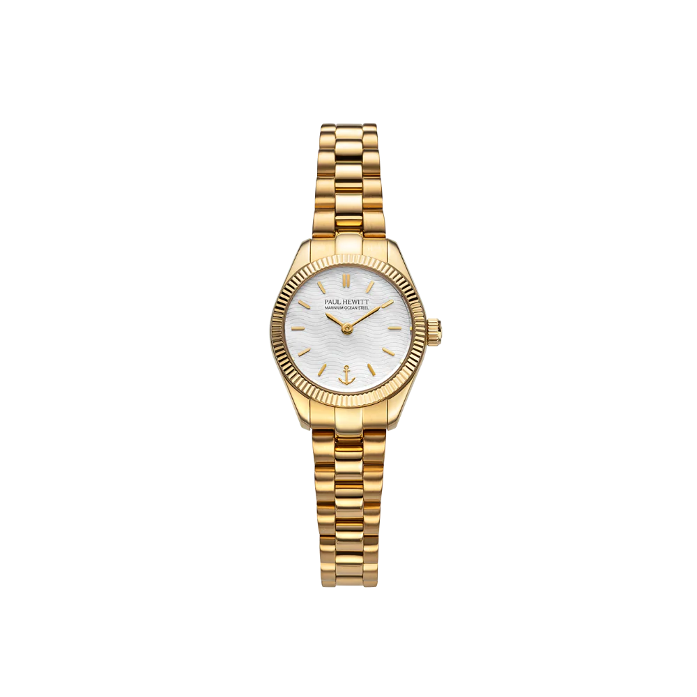 Petit Soleil Round Watch Gold White