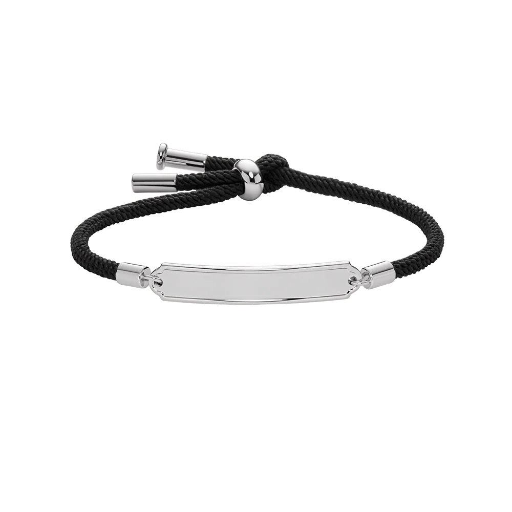Vitamin Sea Engraved Bracelet Silver Black