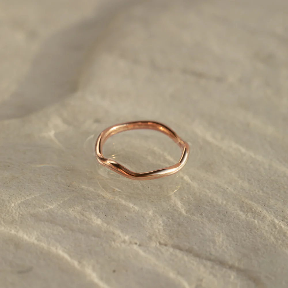 Waves Mono Ring Rose Gold