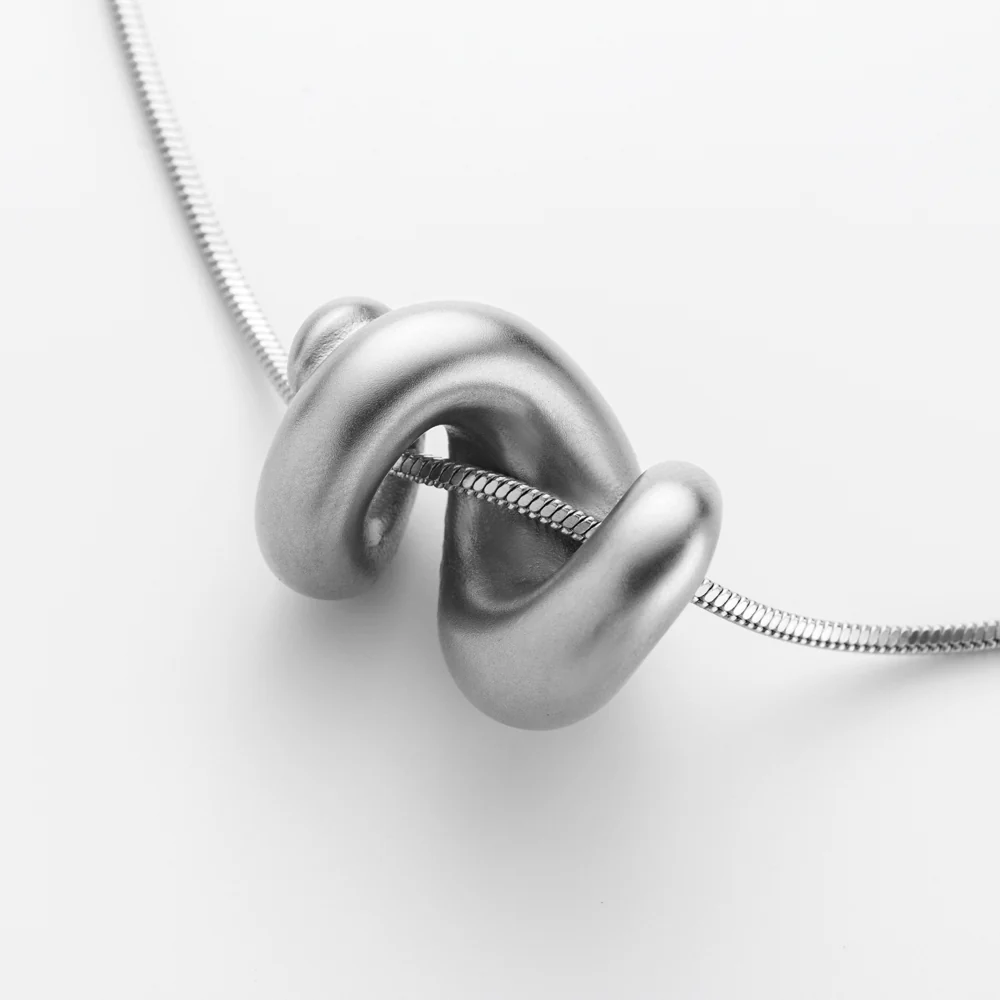 Waves Motion Necklace Silver