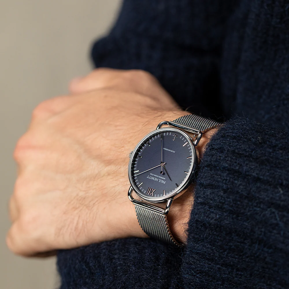 Sailor 39 mm watch silver blue