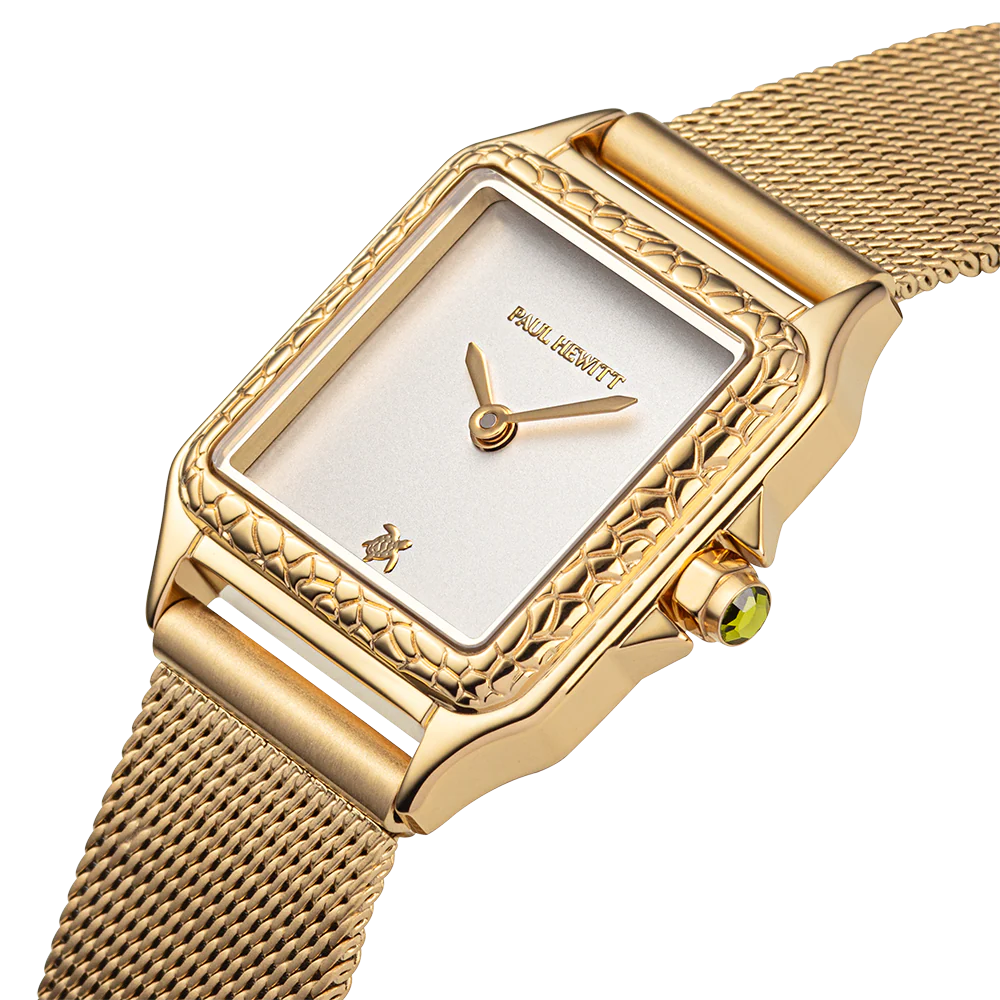 Petite Tortue white & gold