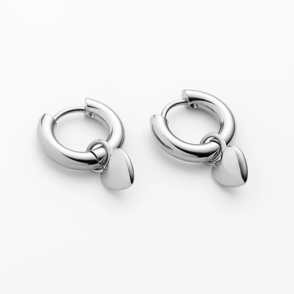 Ocean Heart Earring Silver