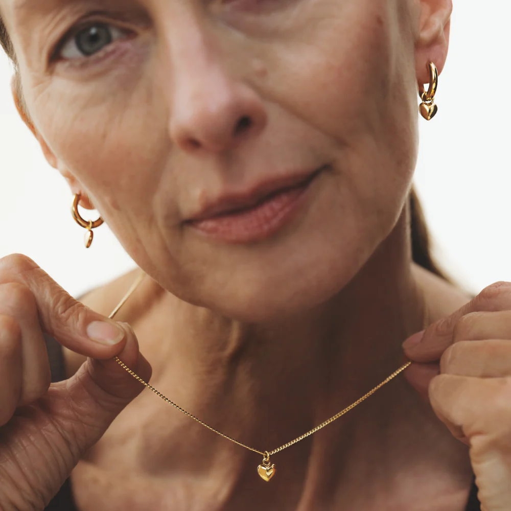 Ocean Heart Necklace Gold