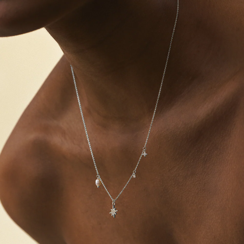 Windrose Celestial Necklace Silver