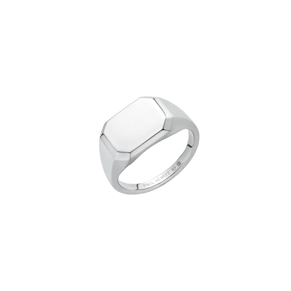 Men's Octagonal Signet Ring silver