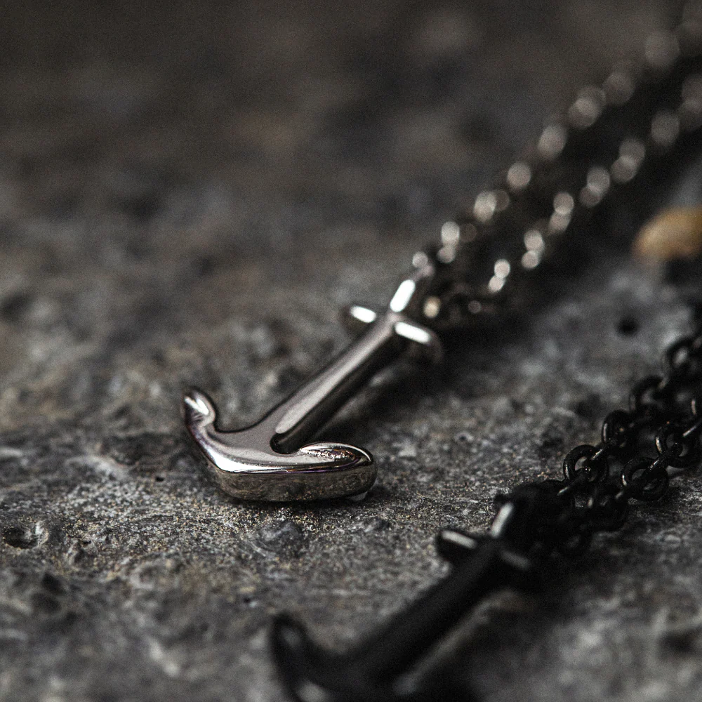 Men's Anchor necklace silver