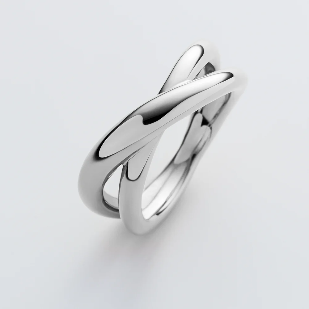Waves Twisted Ring Silver