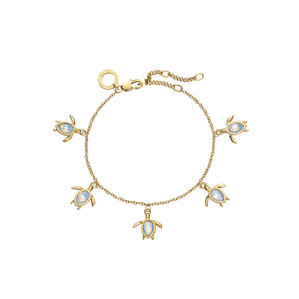 Turtle Bracelet White Breeze Gold