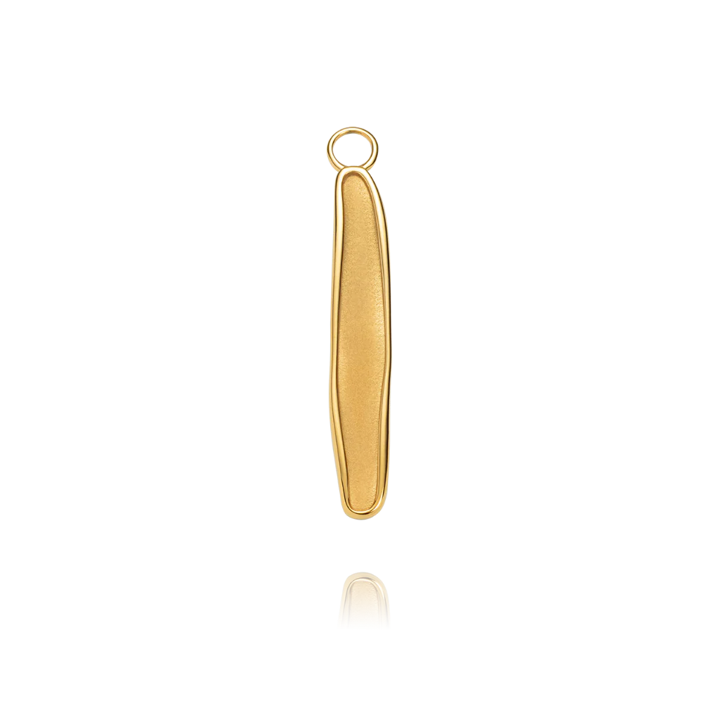 Engravable Plate Charm Gold