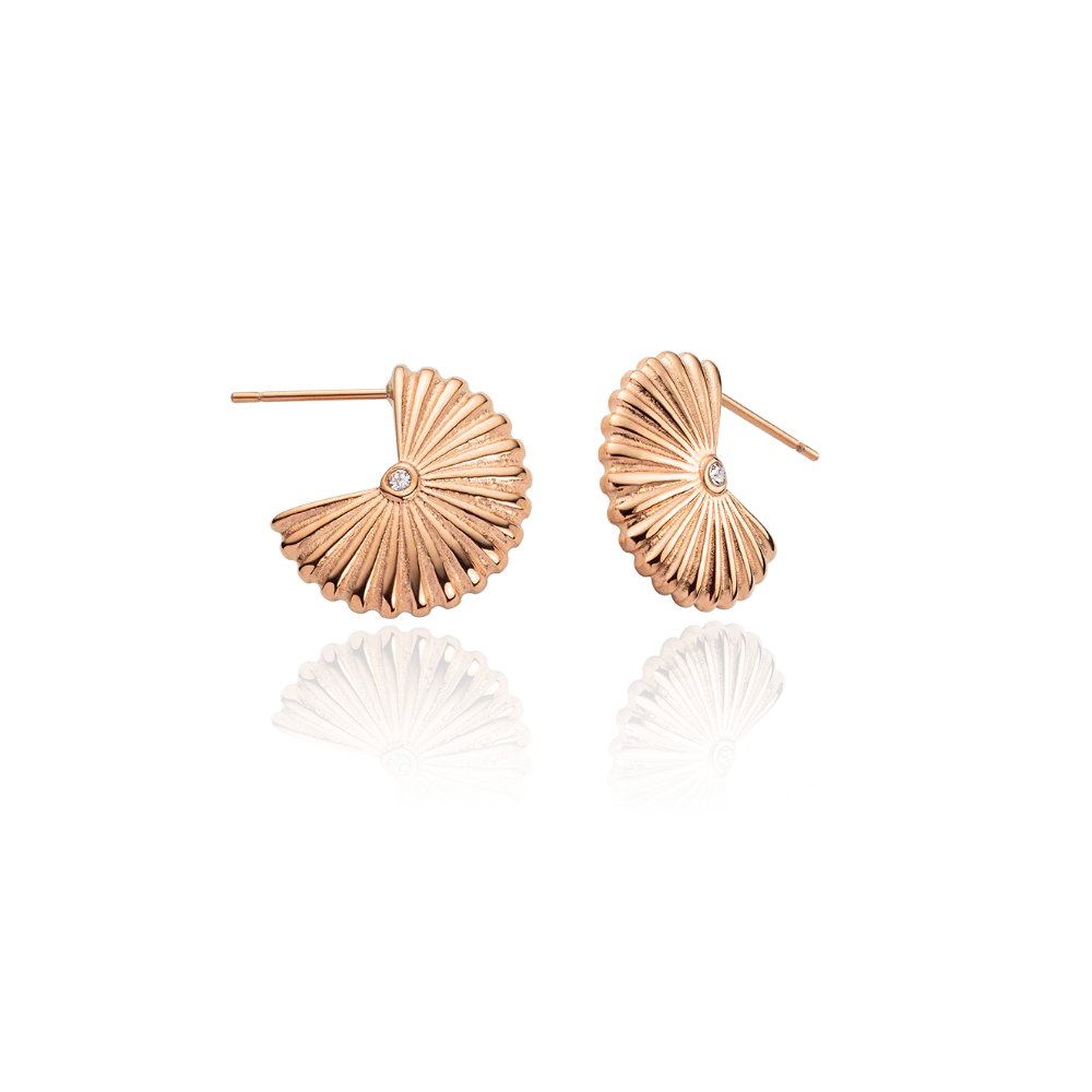 Scallop Earring Rose Gold