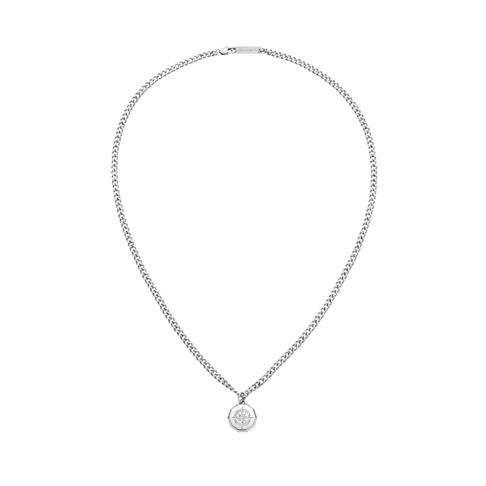 Men's Windrose III Necklace Silver