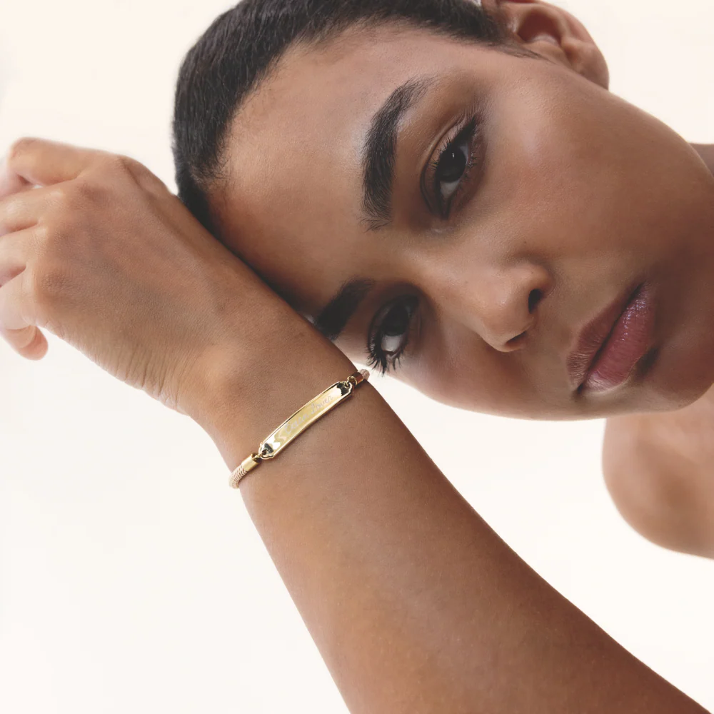 Vitamin Sea Engraved Bracelet Gold Sand